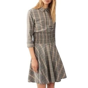 MAJE Resha Plaid Shirt Dress